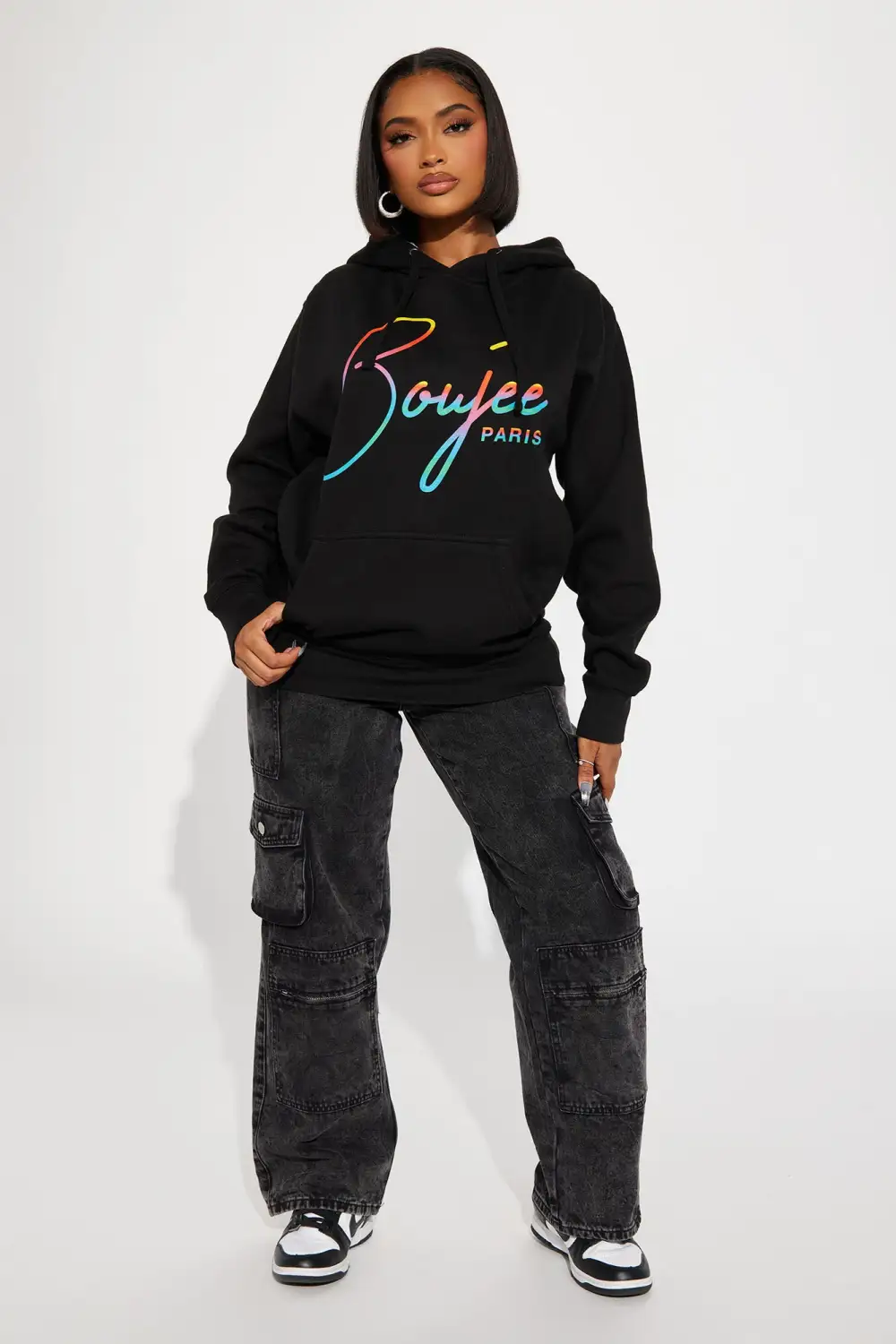 Boujee In Paris Hoodie - Black