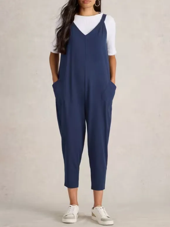 Jersey V Neck Jumpsuit