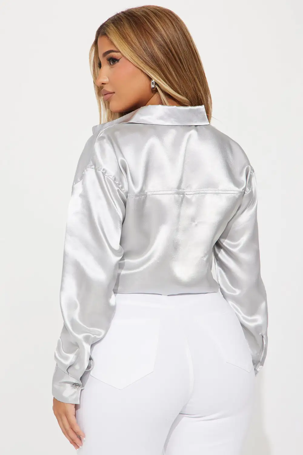 Katana Satin Shirt - Silver