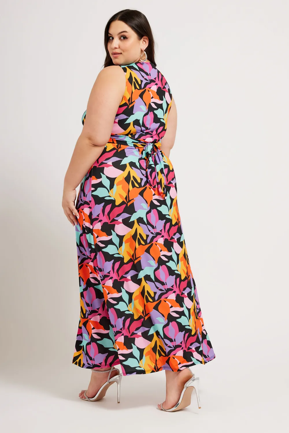 YOURS LONDON Curve Black Abstract Print Maxi Dress