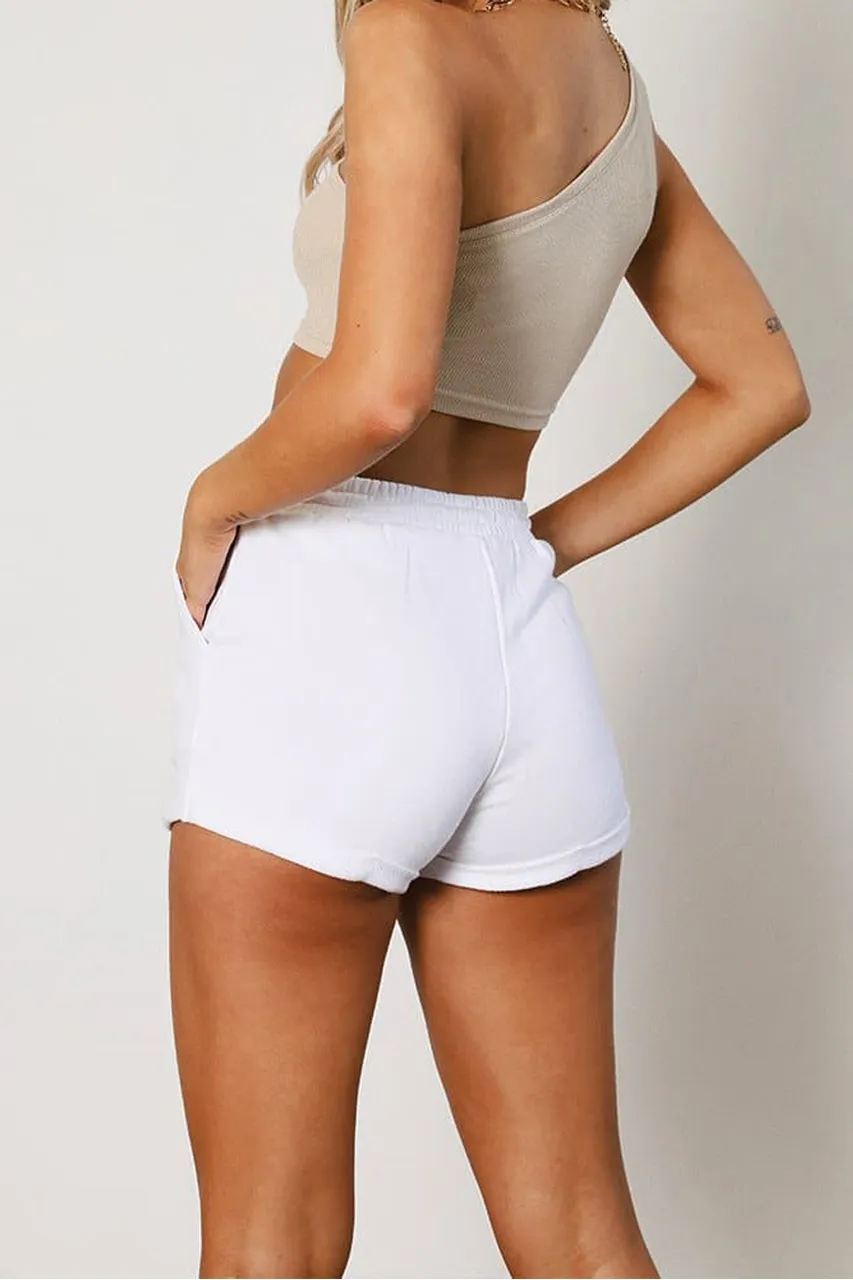 Asymmetric One Shoulder Ribbed Crop Top