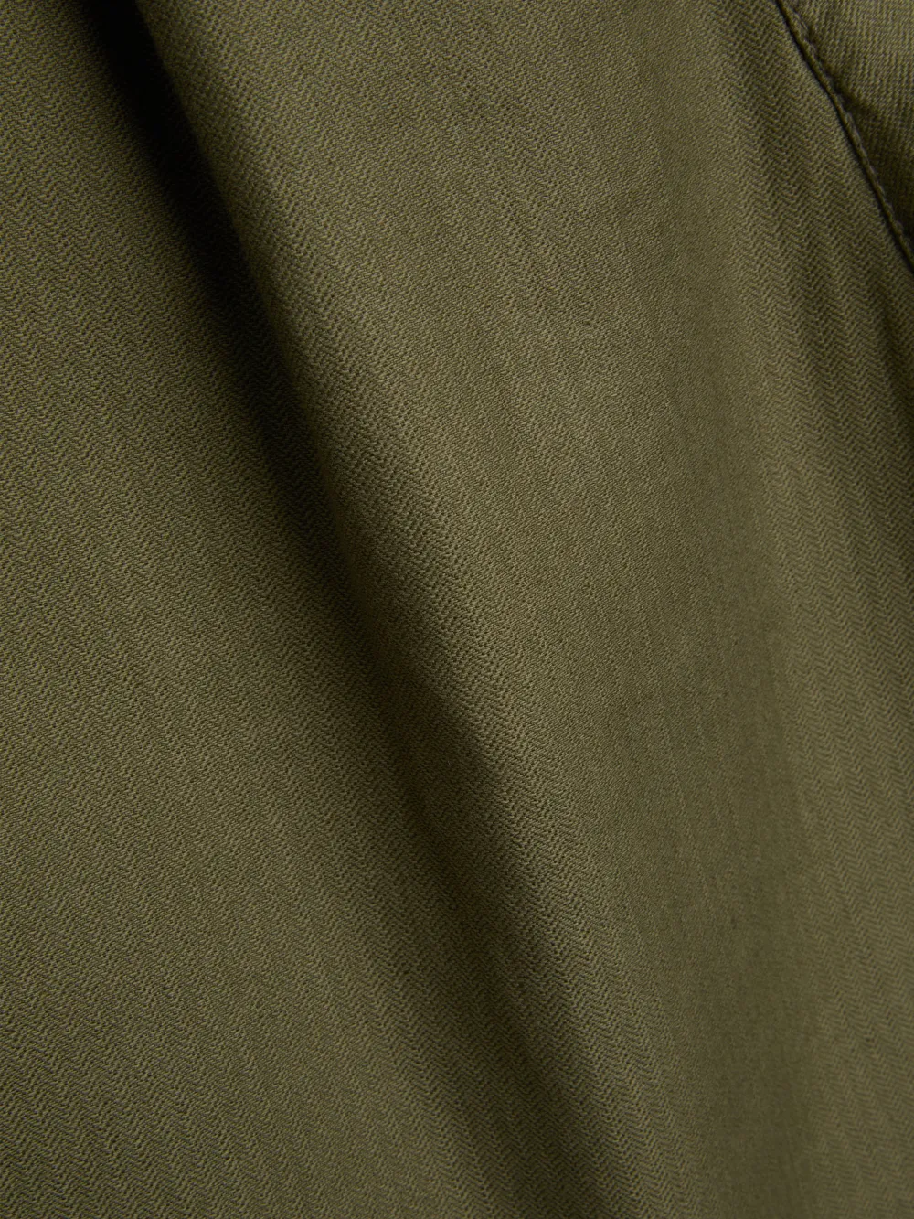 Green Linen-Cotton Shorts