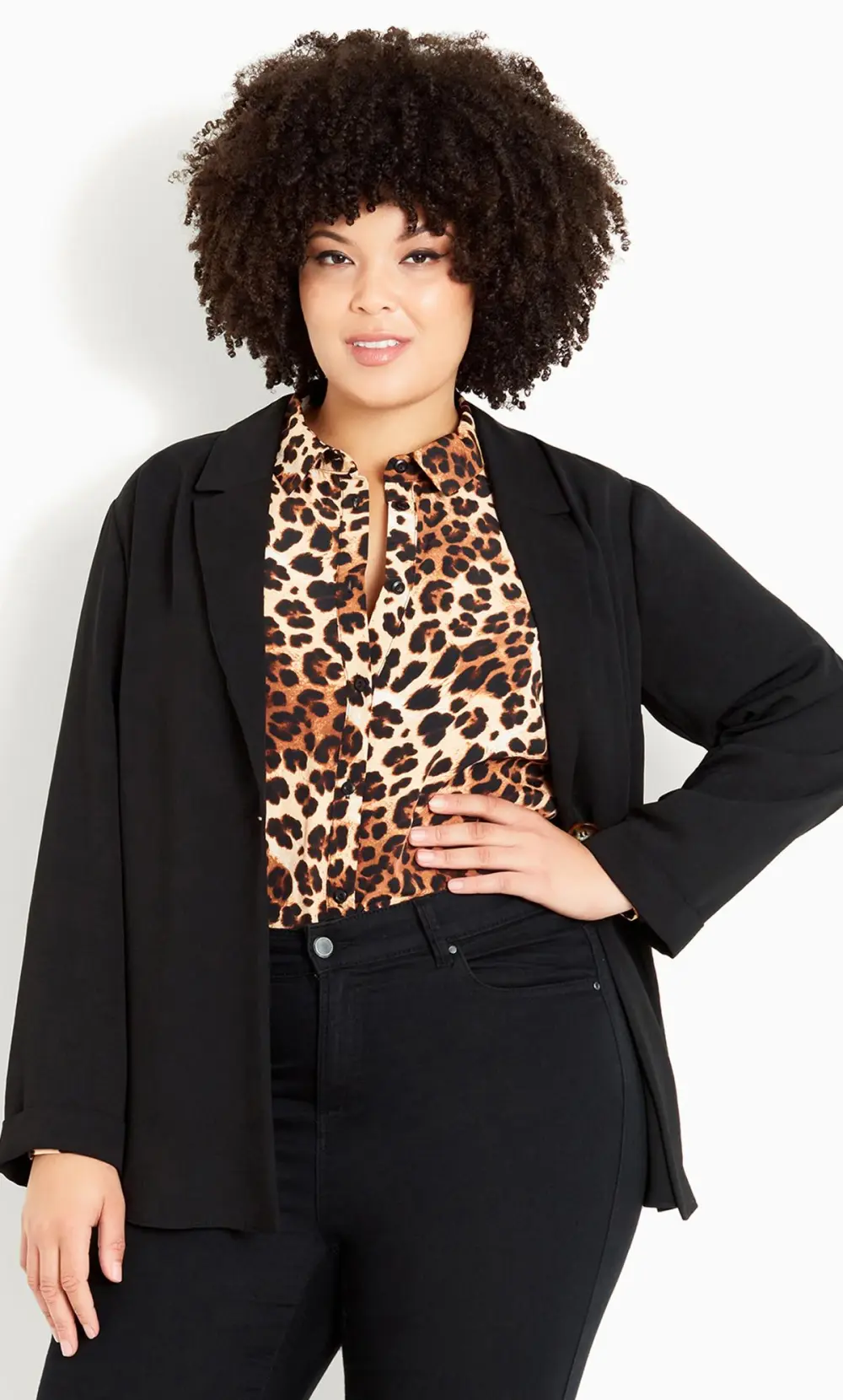 Evans Black Soft Button Jacket