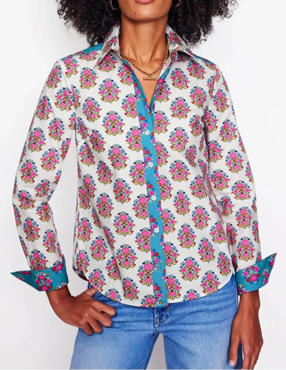 Retro Prints Cotton Shirt