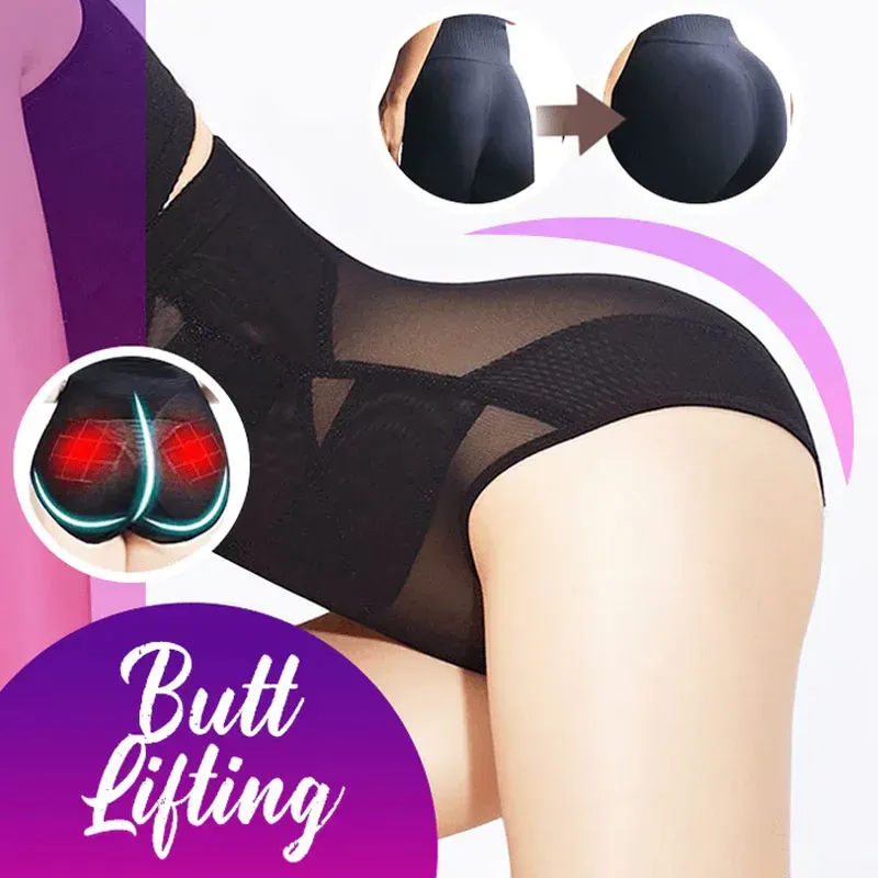 Crossover hip lift reinforced non-rolling non-marking tummy tuck