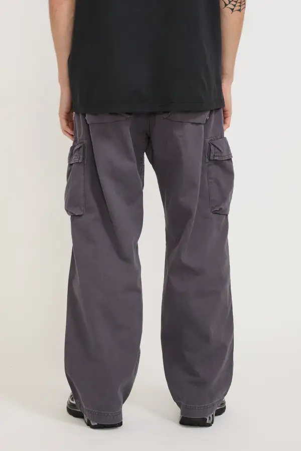 Dark Grey Pocket Cargo Trousers