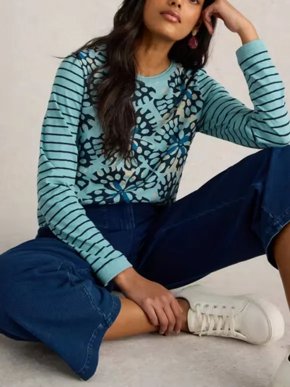 Crew Neck Art Graphic T-Shirt