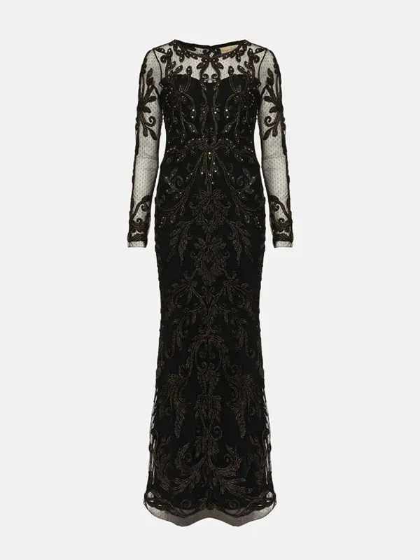 Bold and elegant party ladies lace dress