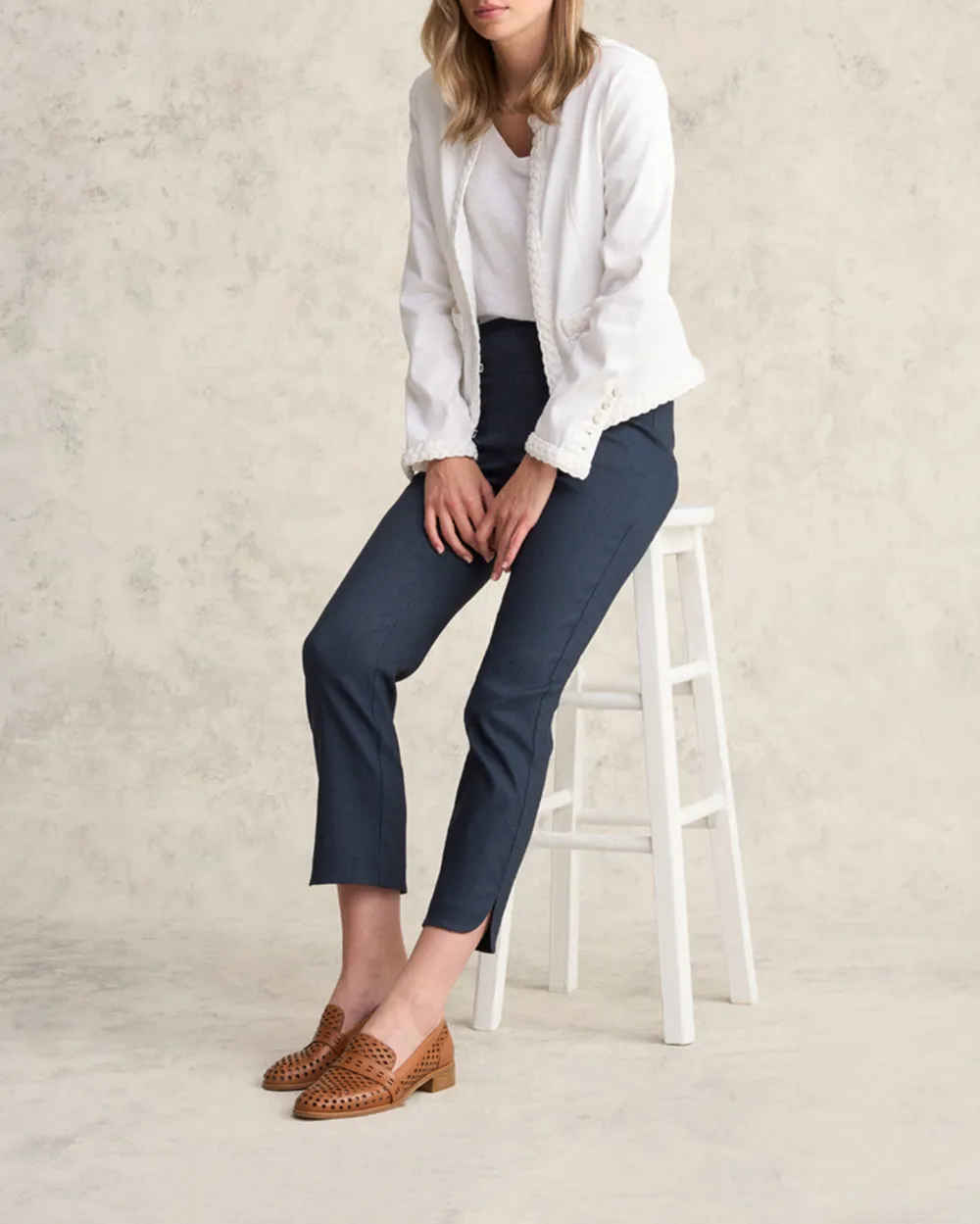 High Waisted Slim Fit Pants