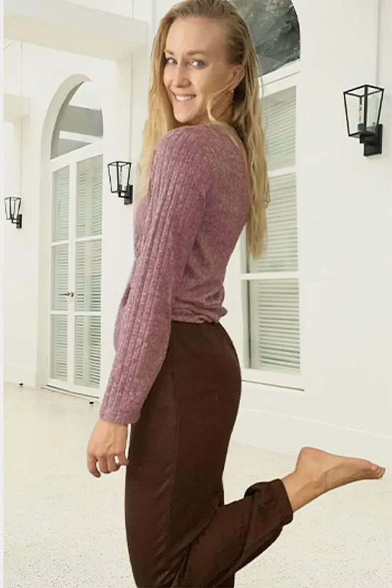 OFEEFAN Long Sleeve Shirts for Women Lightweight Crew Neck Casual Tunic Tops