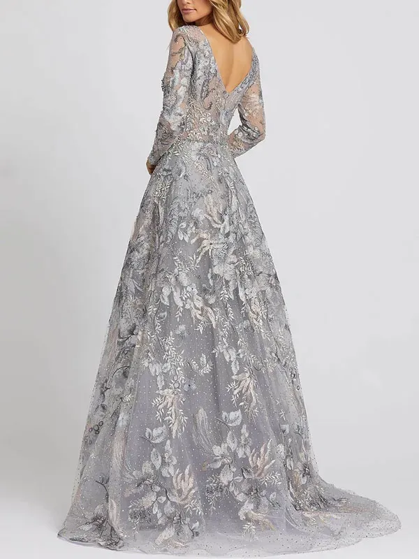 Sexy lace beaded mesh ladies wedding dress