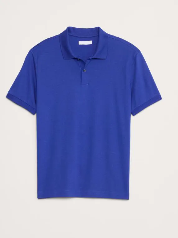 Men's Cape Blue Meditation Soft Cotton Polo Shirt