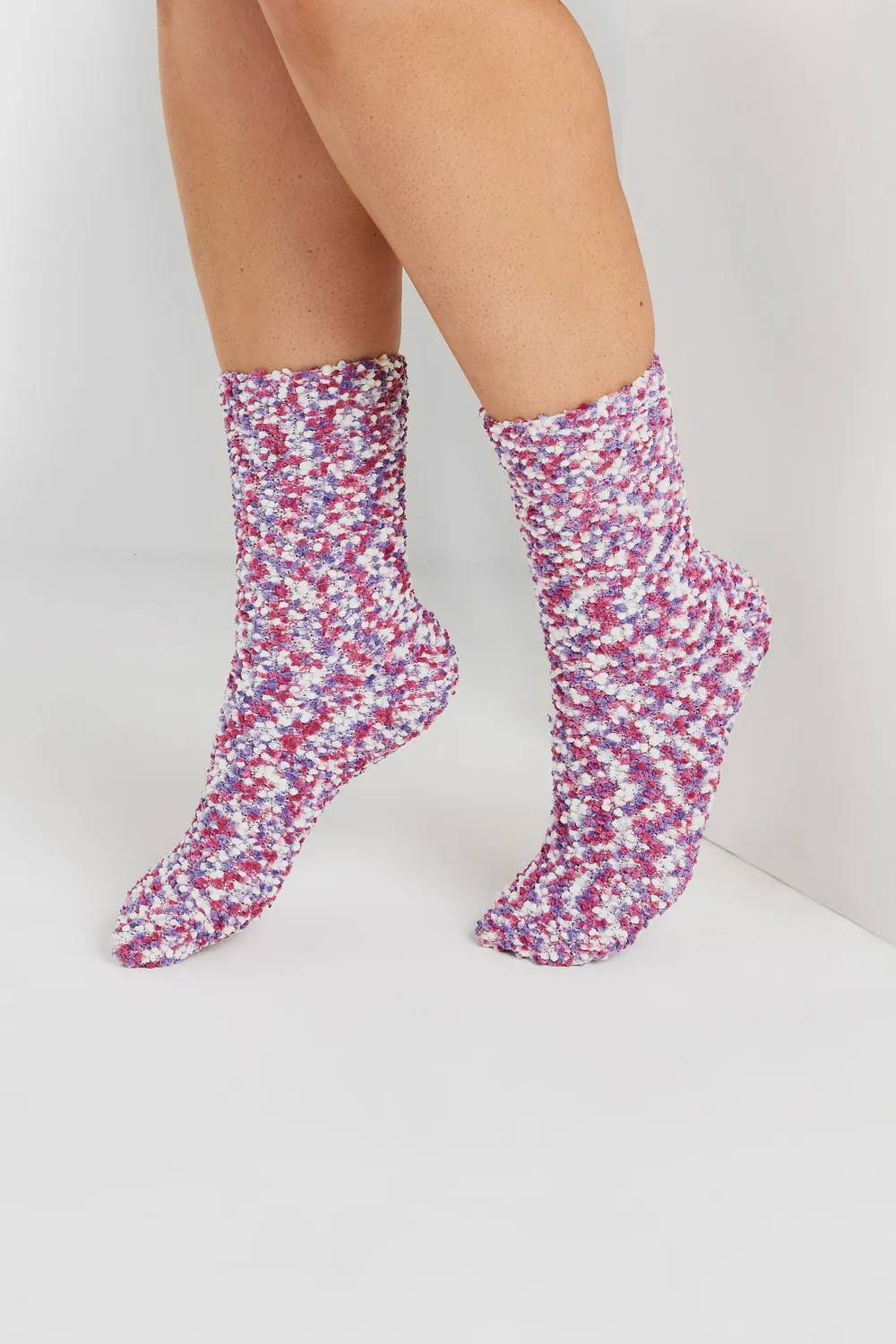 2 PACK Purple Fleece Ankle Socks