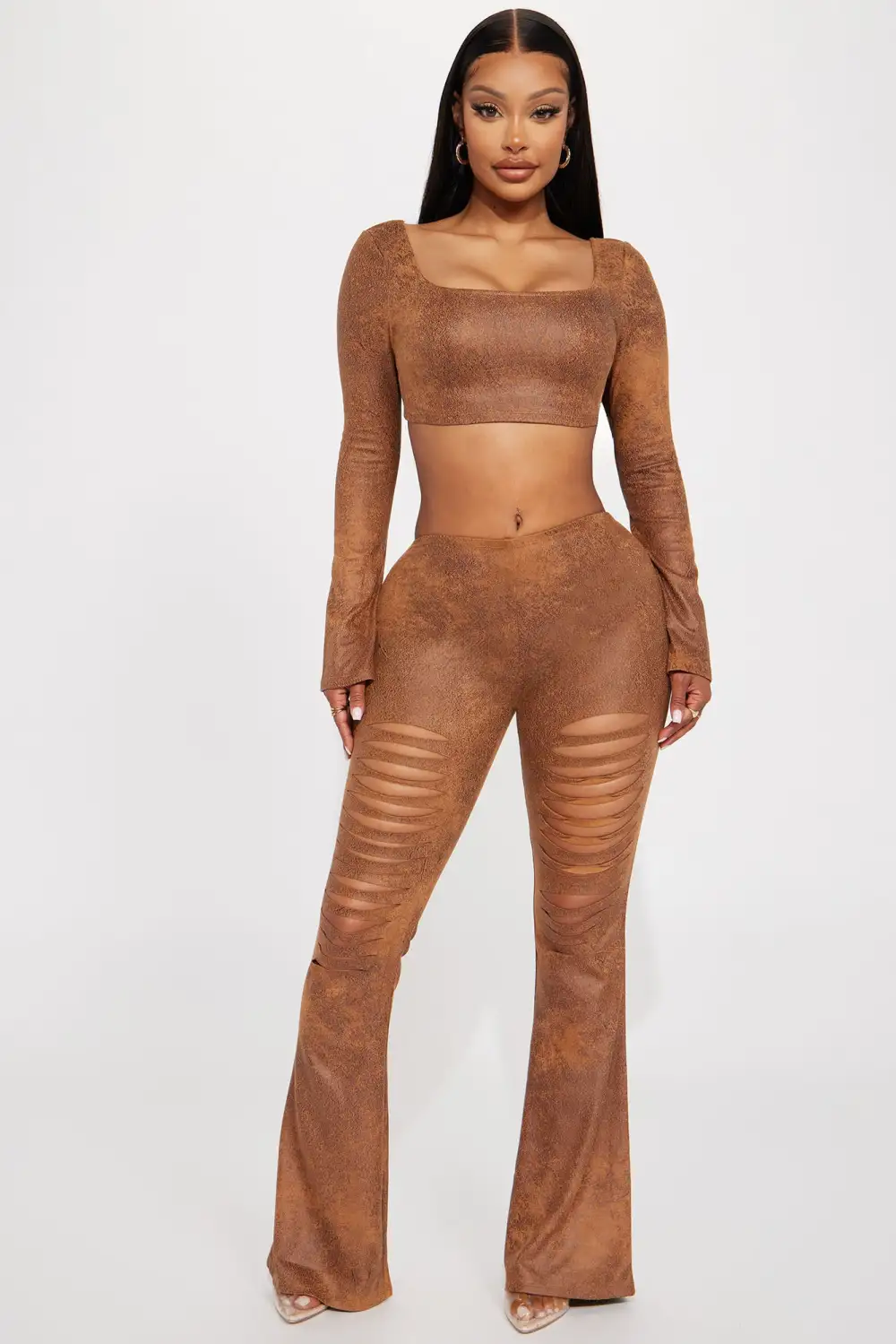 Mon Amour Crop Top - Brown