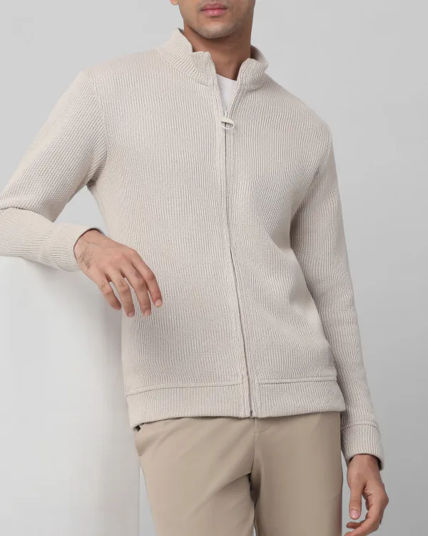 Comfortable Soft And Light-Skinned Slim Off White Sweater