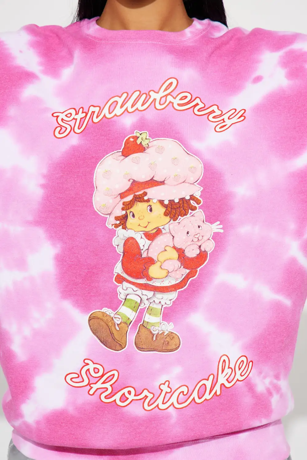 Strawberry Shortcake Tie-Dye Sweatshirt - Pink/combo