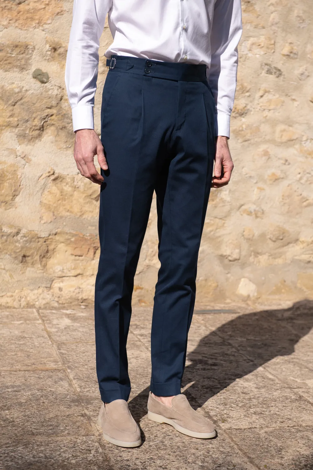 Blue Cotton Trousers
