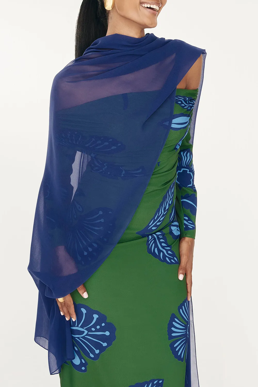 Cobalt Women's Slight Stretch Shawl