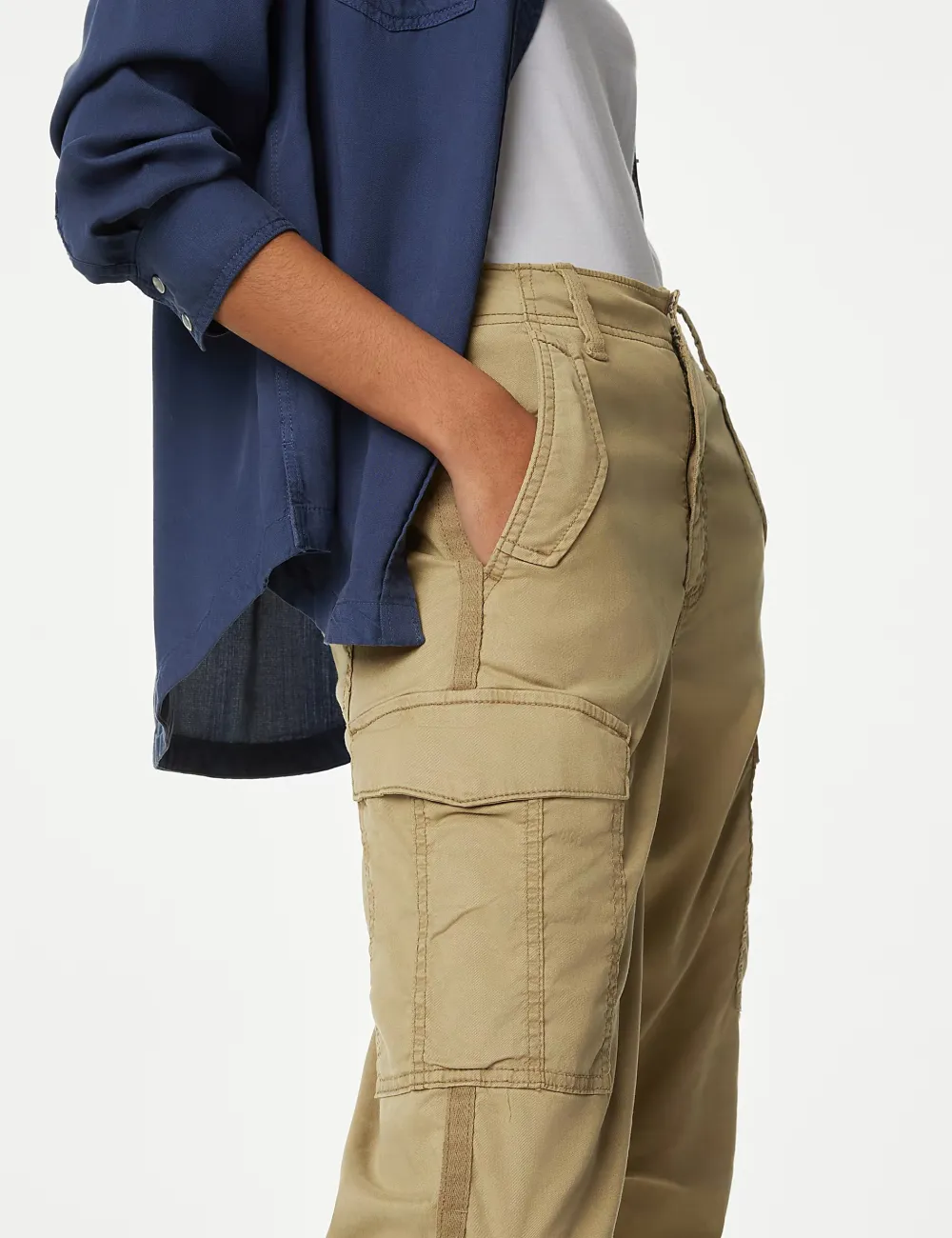 Straight Leg Trousers with Pocket