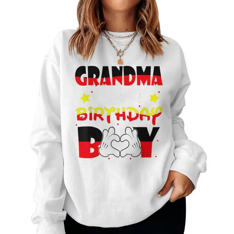 Grandma Of The Birthday Boy Matching Grandson Family Women Sweatshirt