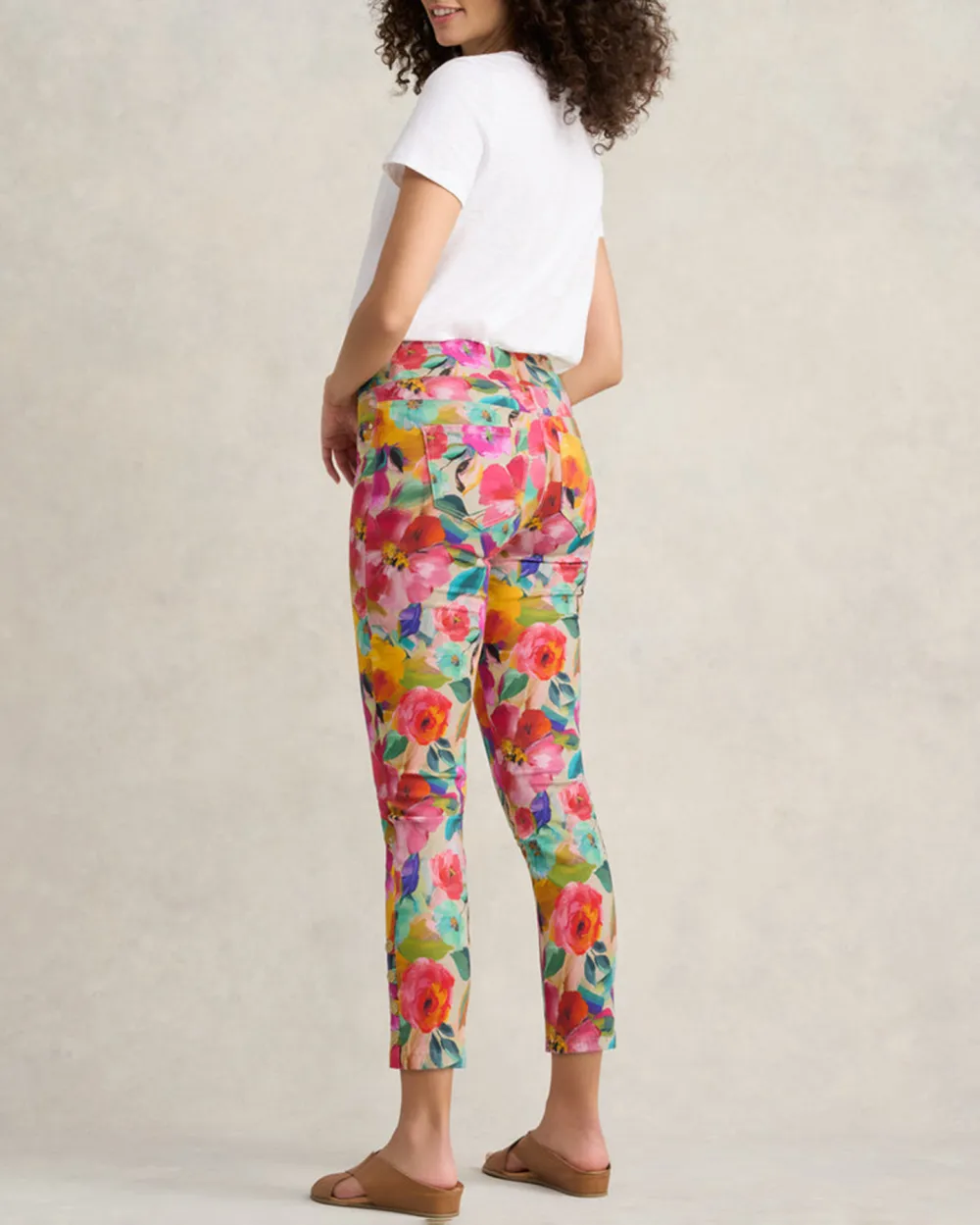 Floral Print Ankle Length Pants