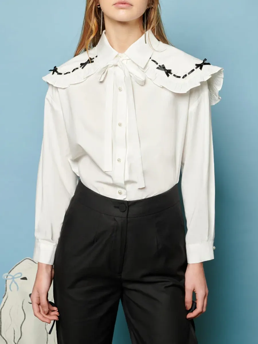 Daily Look Bow Collar Shirt