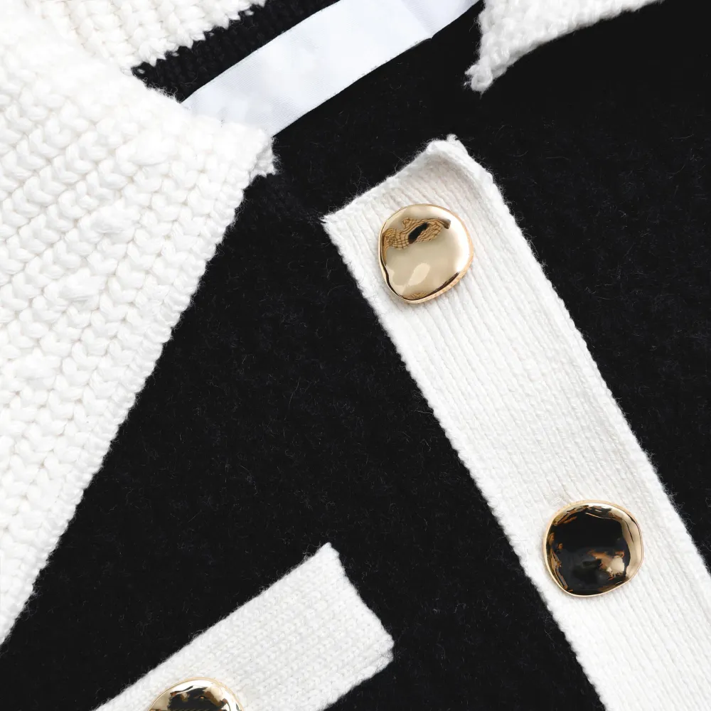 Black Cashmere Blend Cardigan