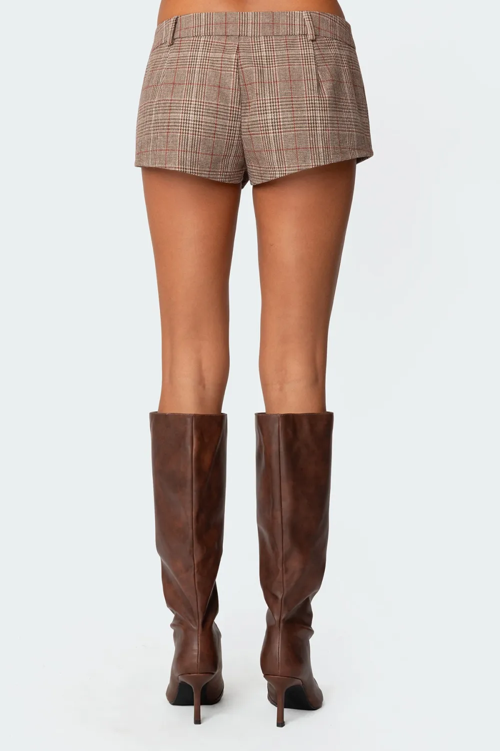 Low-rise Houndstooth Shorts