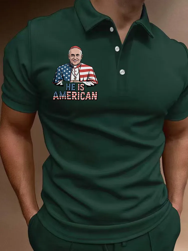 Men's He Is America Polo Shirt