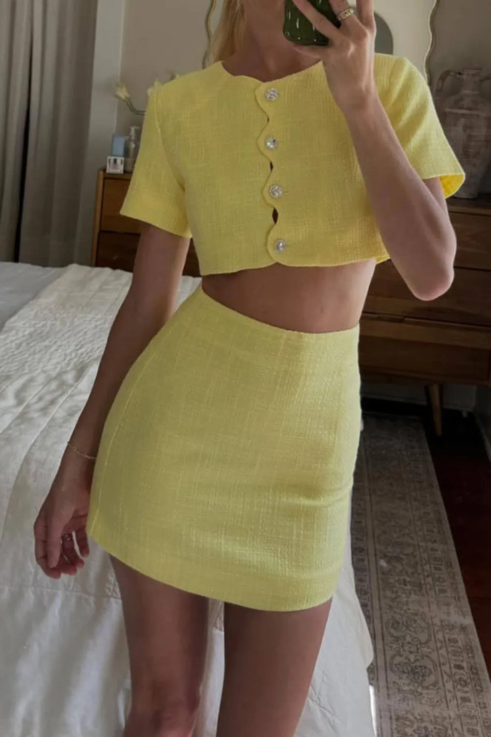 Bright Yellow Mini Skirt