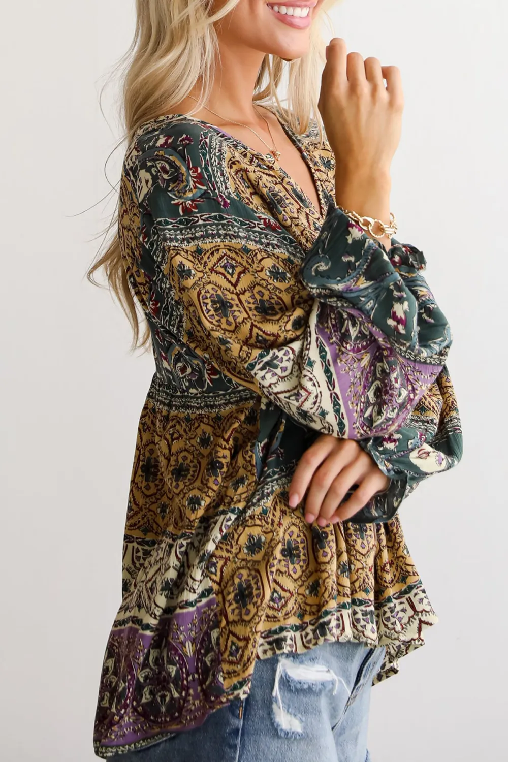 Playful Charisma Teal Blouse