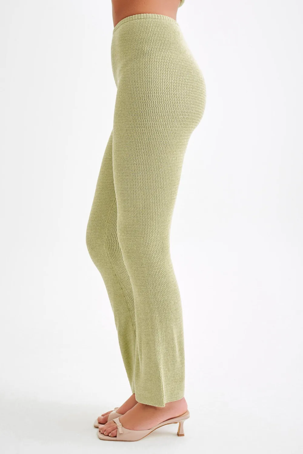 Casual Style Straight Leg Knit Pant