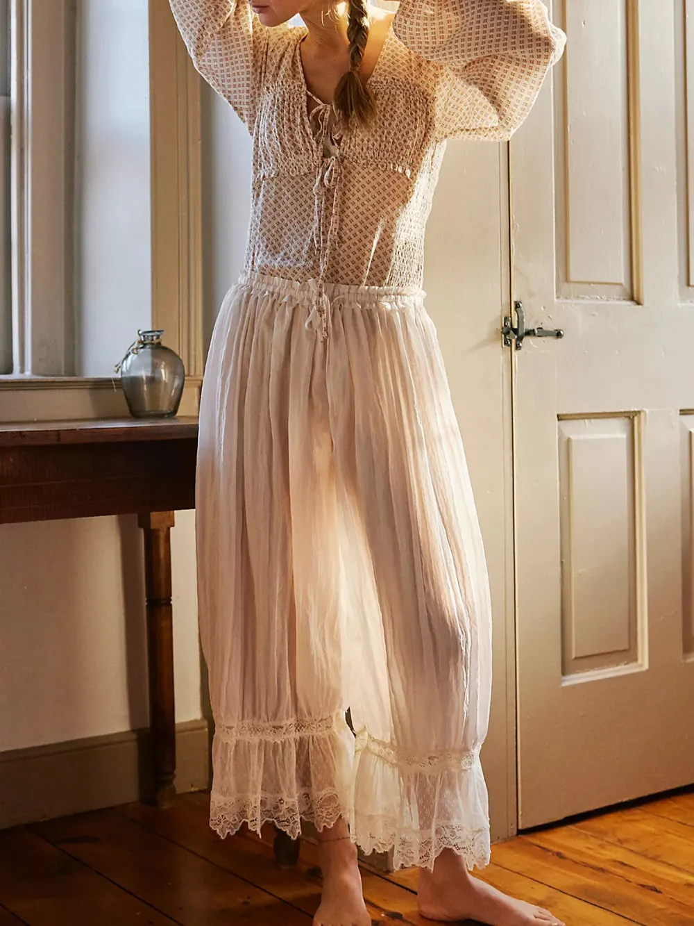 Casual Style Young Bloomer Pants Ivory