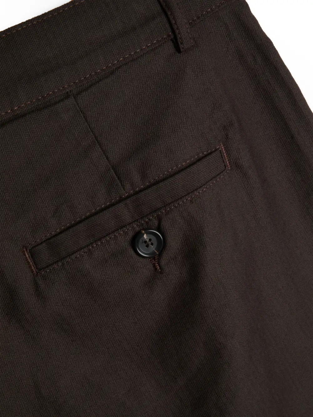 Brown Linen-Cotton Shorts