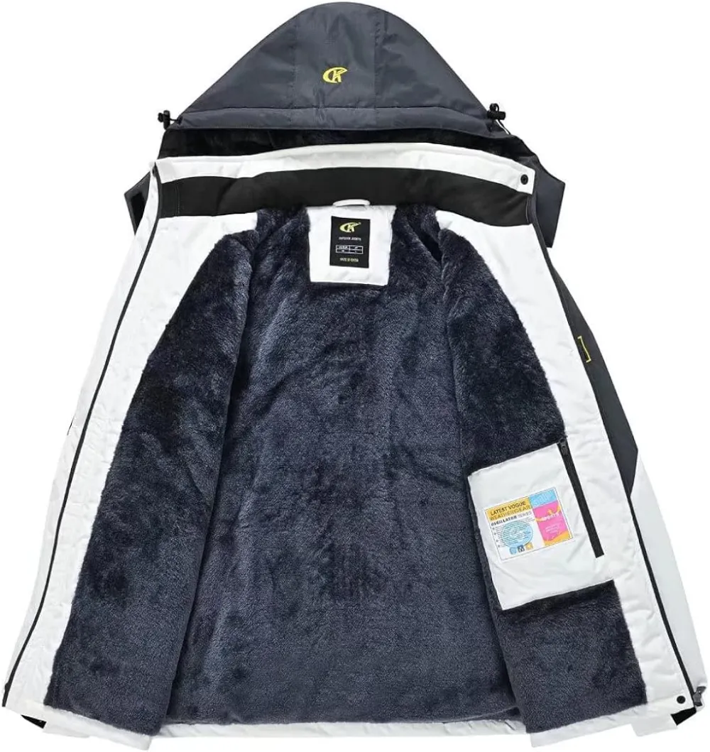 Women's Skiing Snowboarding Jackets Fleece Hood Mountain Snow Coat