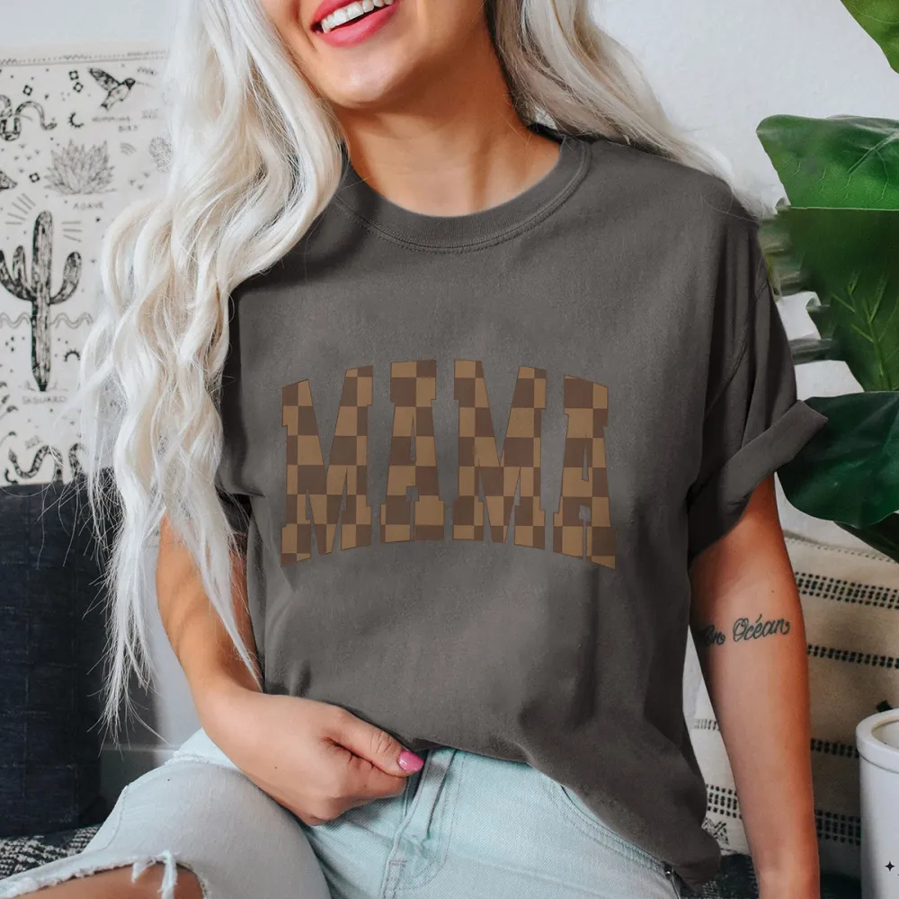 Mama Printed Round Neck Short Sleeve T-Shirt