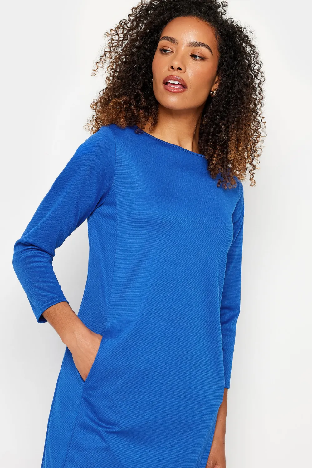 M&Co Cobalt Blue Ponte Swing Dress