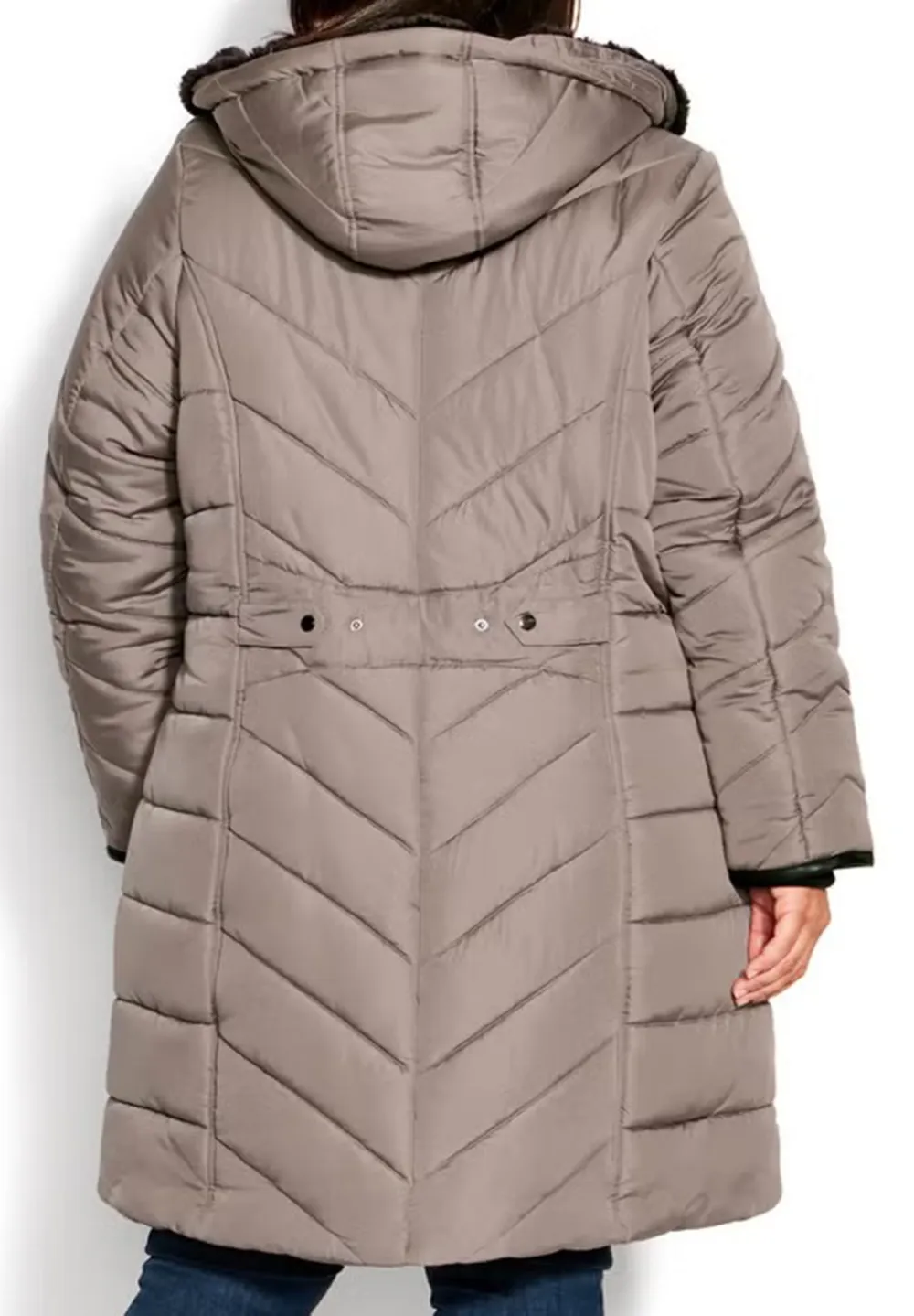 Double Zipper Mid Length Down Jacket