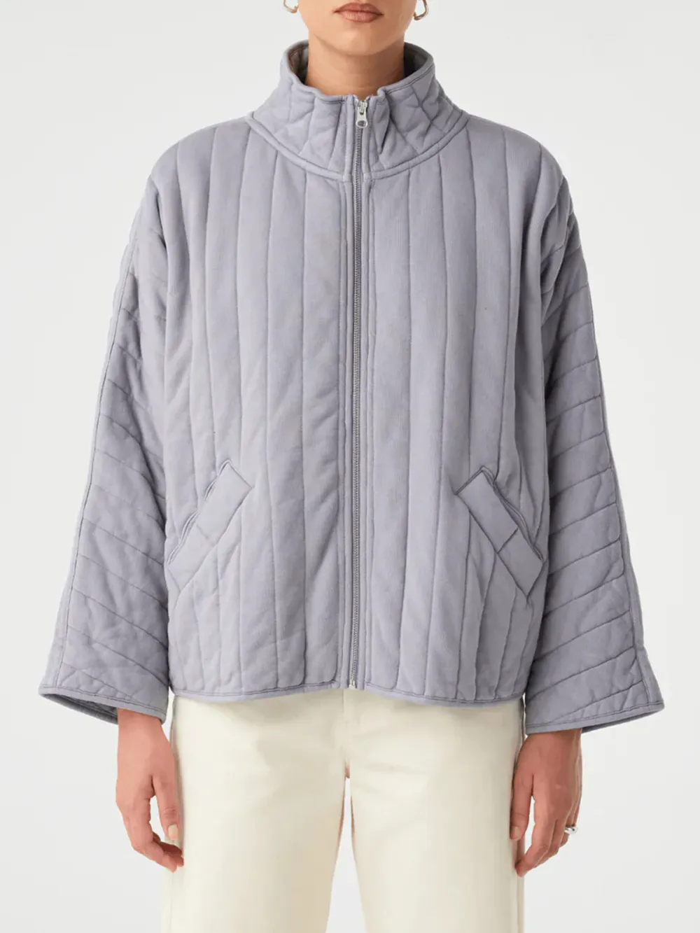 Casual Style Long Sleeve Jacket Cement