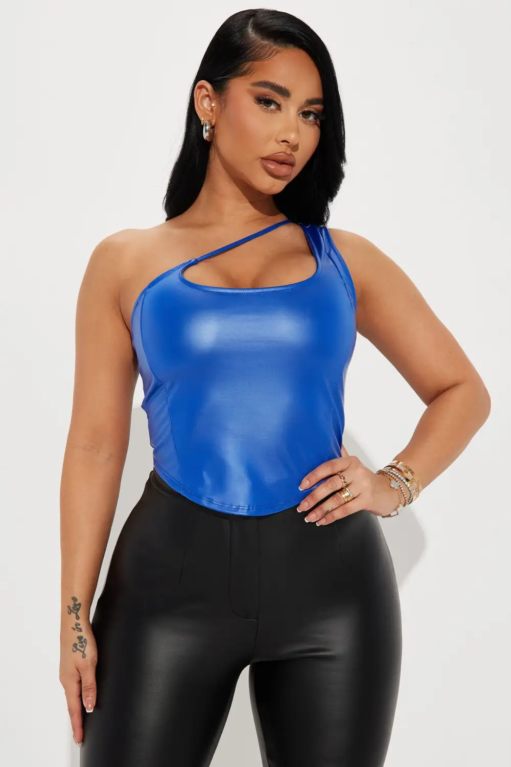 Crazy In Love One Shoulder Top - Cobalt Blue
