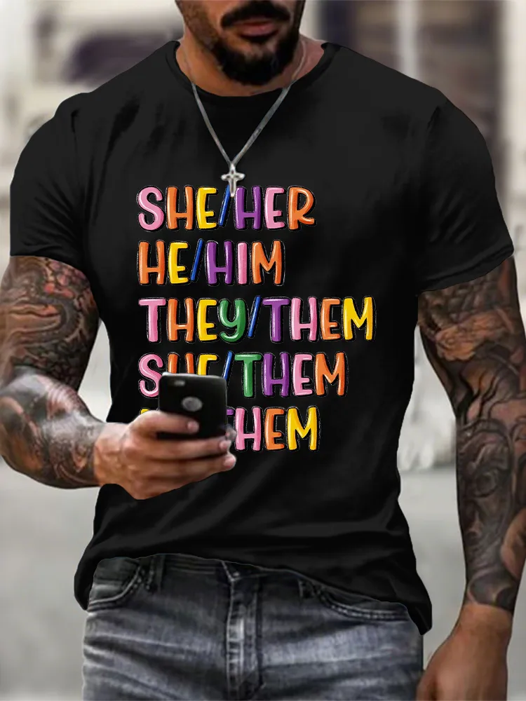 Men'S She/Her He/Him They/Them She/Them He/Them T-Shirt