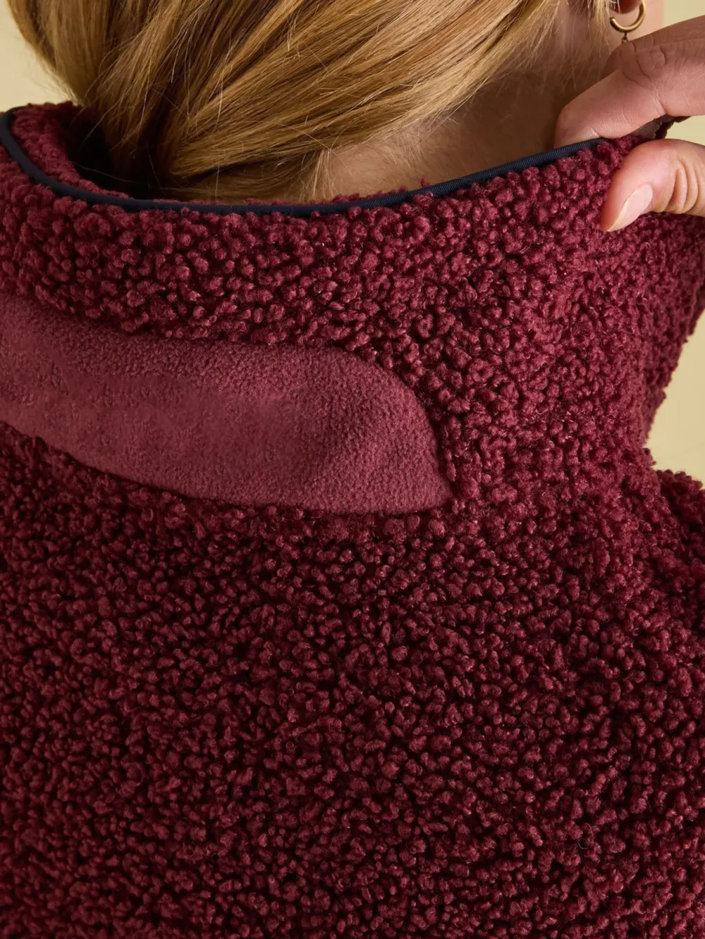 Regular Burgundy Quarter Zip Fleece