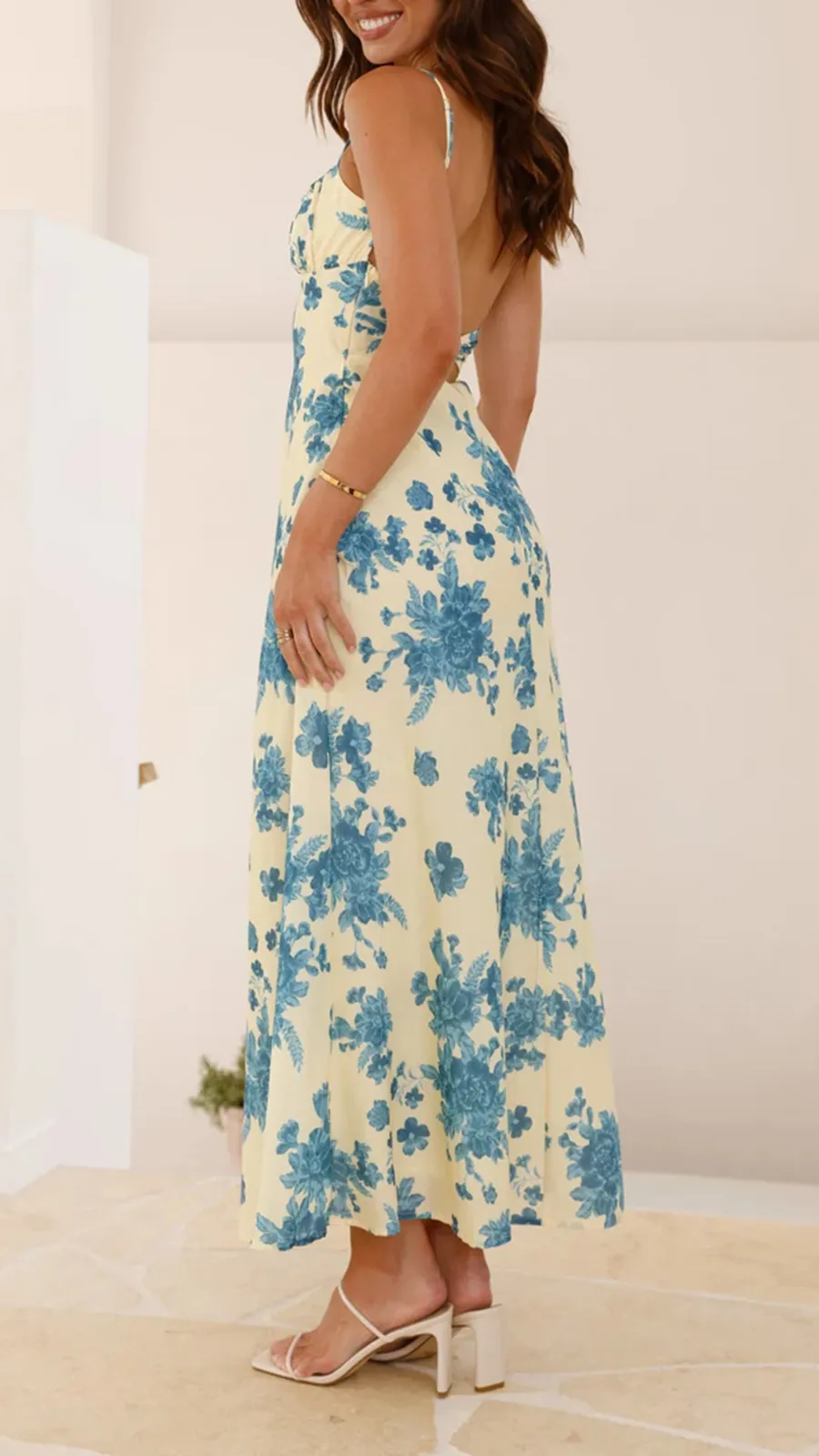 Floral Strap Midi Dress