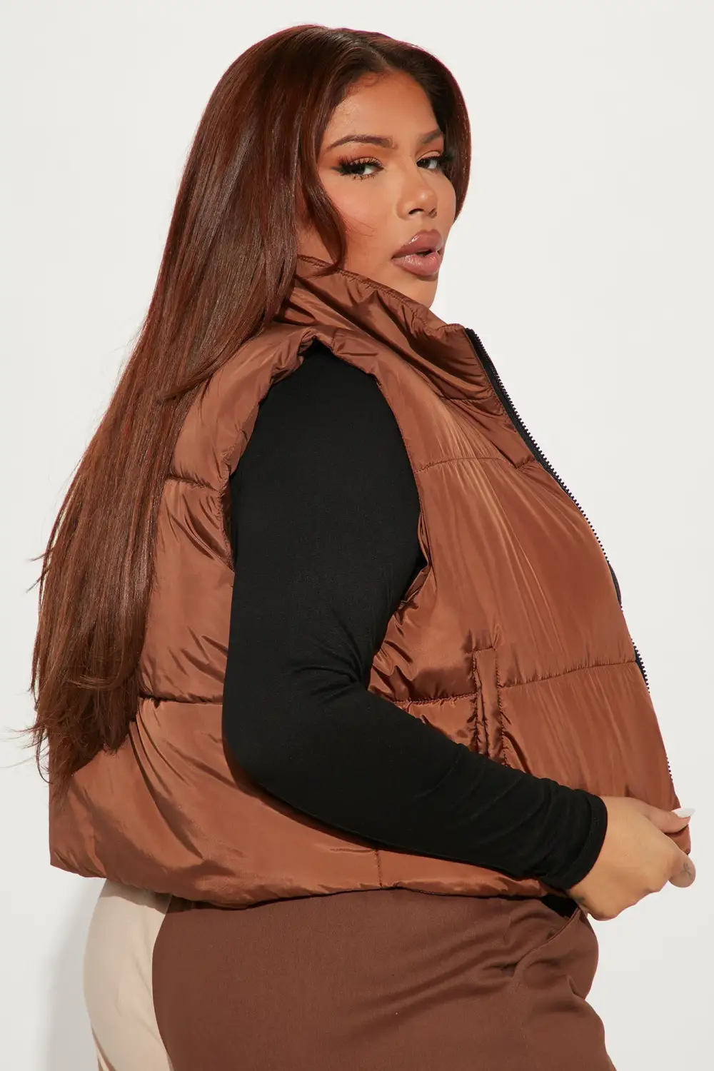Can't Handle It Puffer Vest - Mocha