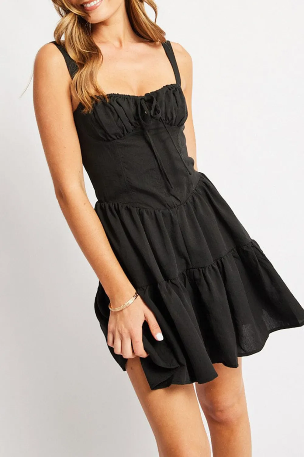 Black Fit And Flare Dress Mini