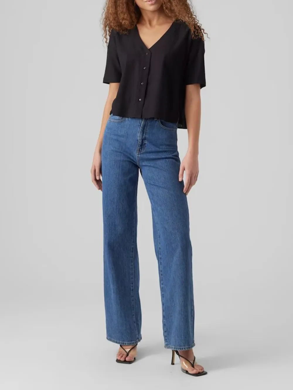 Striped Short Sleeve Blouses