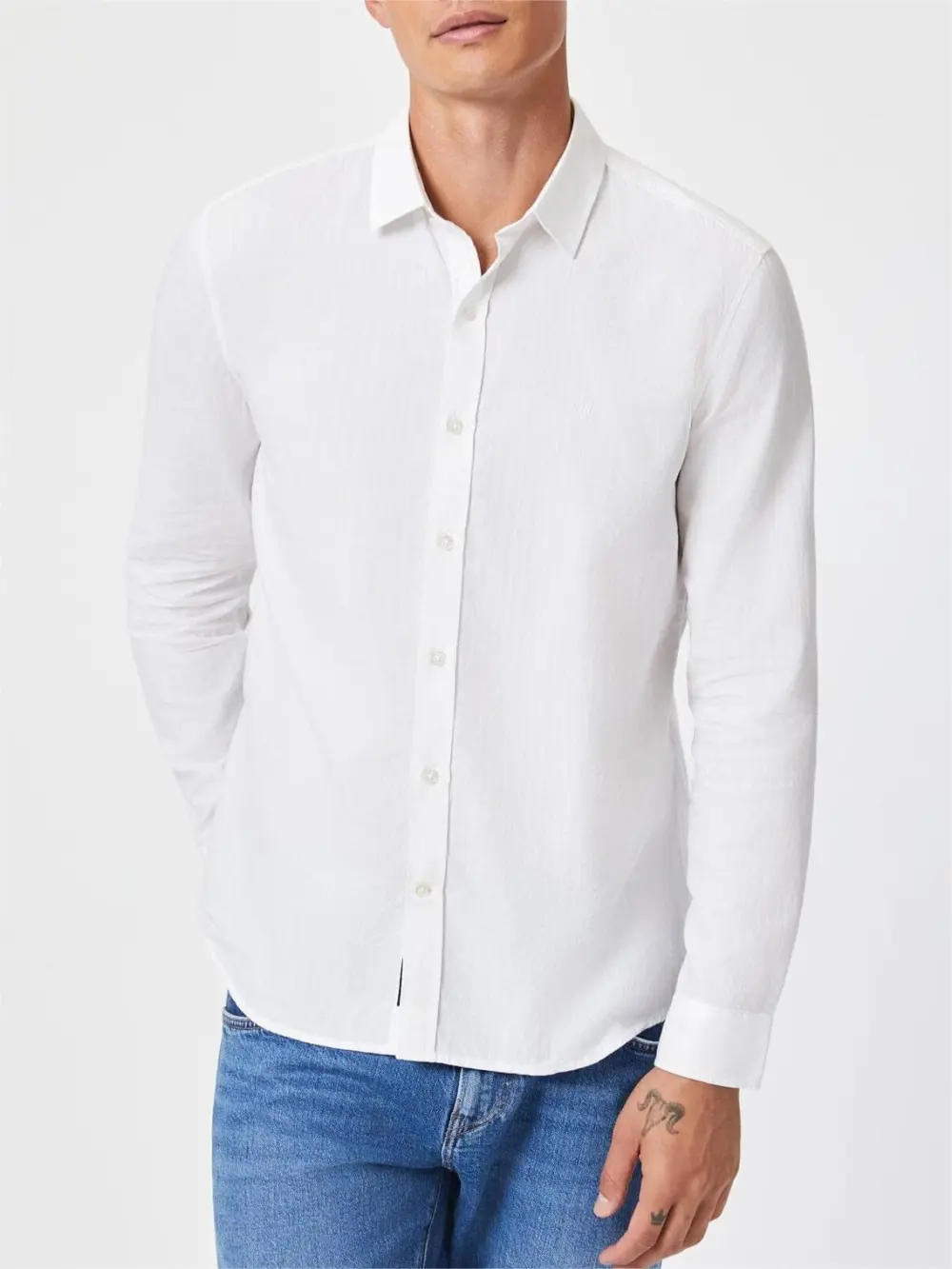 Classic White Button - Up Shirt for Men
