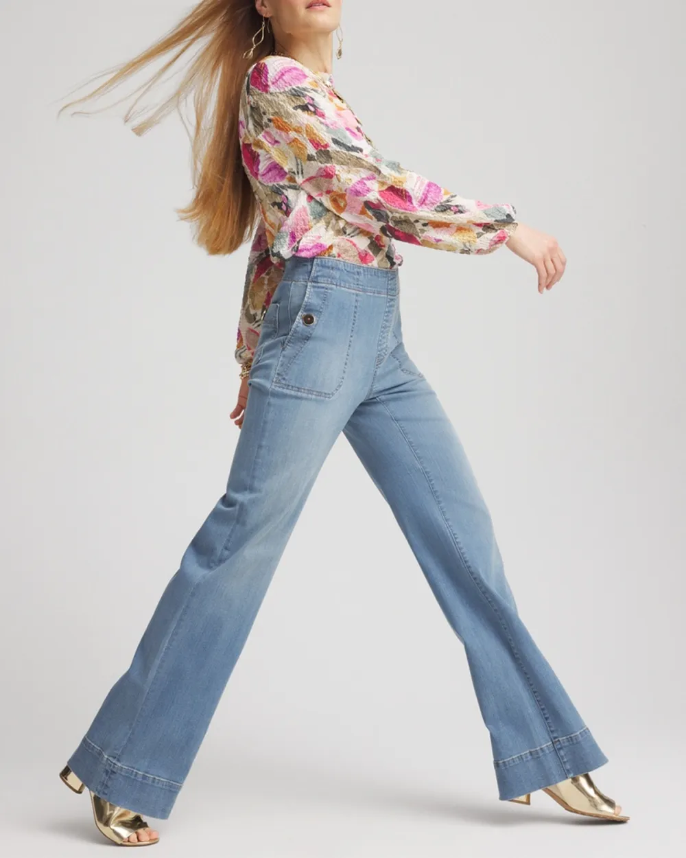 High Waisted Flared Jeans