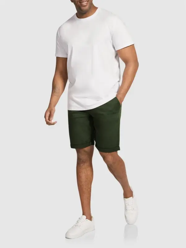 DARK GREEN CANVAS SHORTS