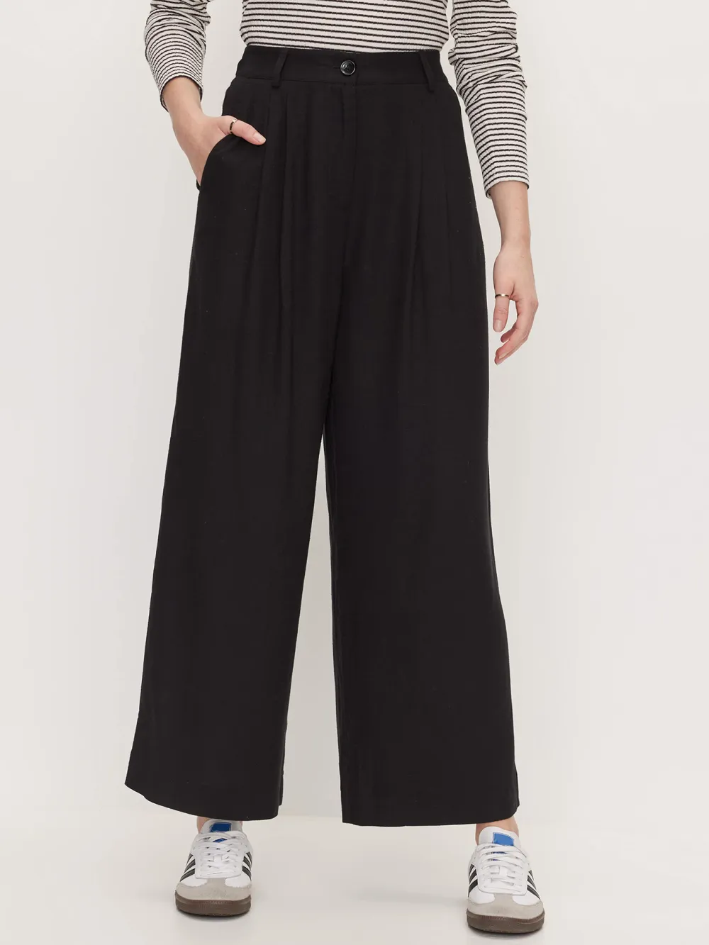 Casual Style Wide Leg Trousers